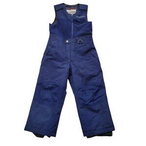 Weatherproof Snow Suit Bibs Winter Ski Kids 5 Blue Pockets Double Knee Zipper